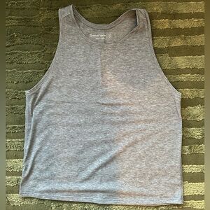 Outdoor Voices Heather Gray/Blue Tank Top
